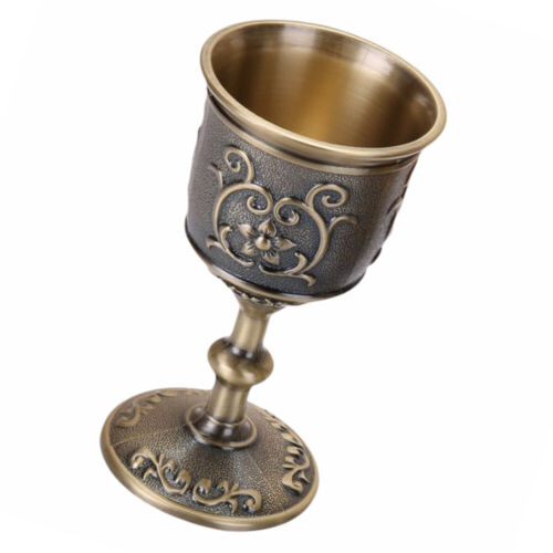  Royal Chalice Cup Goblet Metal Shot Glass Smooth Surface Wine Family Gathering - Imagen 1 de 12