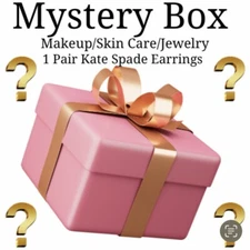 NEW Beauty Mystery Box Cosmetics & 1 Pair Kate Spade Earrings 11 Items Total