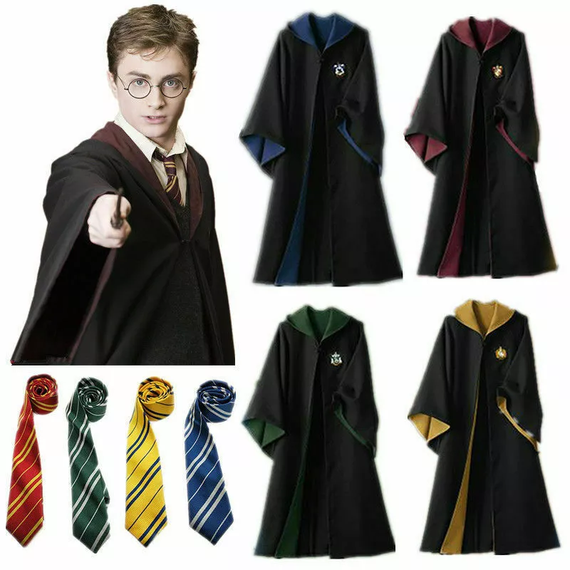 Boys Girls Harry Potter Kids Robe Tie Costume Cosplay Ravenclaw