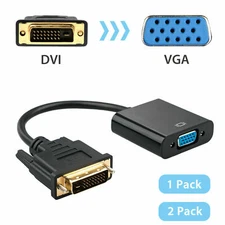 1080p DVI-D 24+1 Pin Male to VGA 15Pin Female Active Cable Adapter Converter USA