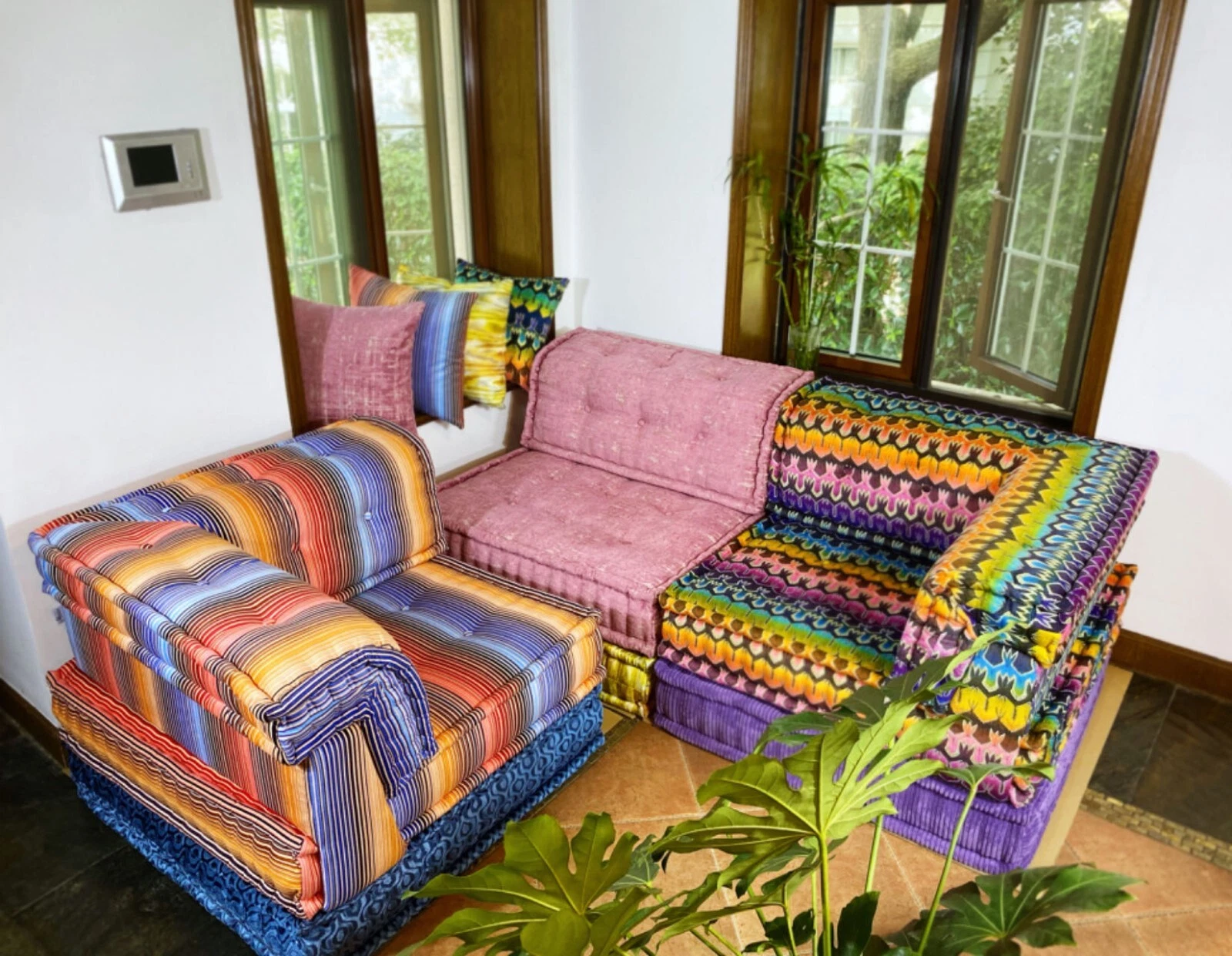 French Daybed Mah Jong Sofa Modular Sectional Sofa Couch Pink Purple Full Set
Opens in a new window