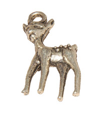 Deer Charm Tibetan Silver  J1385
