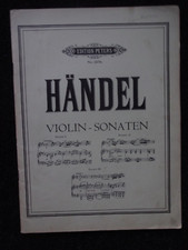 Handel Sonata Nos. 1 -3 for Violin and  Piano Peters Edition c.1981