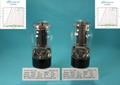 MATCHED PAIR 6P3S/5881/6L6GC. COBRA.Output Beam Tetrode Tube.Etracer Tested.#1