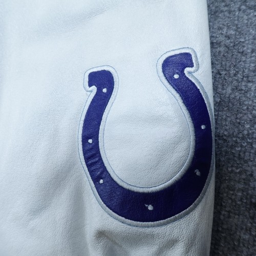 VTG Indianapolis Colts Jacket Men 4XL 2006 NFL Super Bowl Champions Wool Leather - Picture 17 of 23