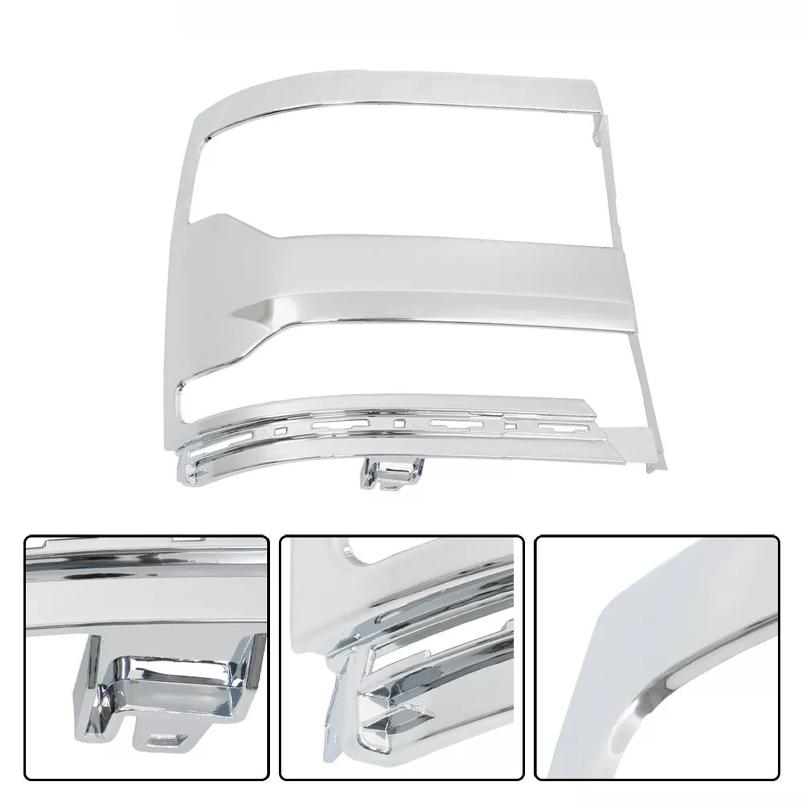 For 2016-2018 Chevy Silverado 1500 LD Chrome Headlight Bezel Cover Passenger