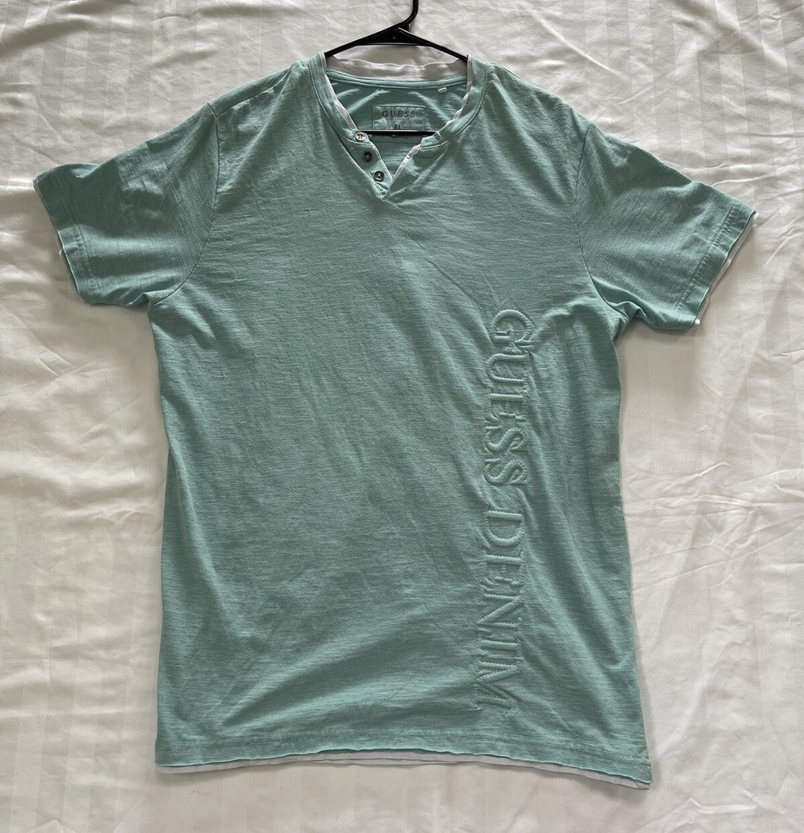 Guess Los Angeles Mens XL Blue Short Sleeve Tee Shirt