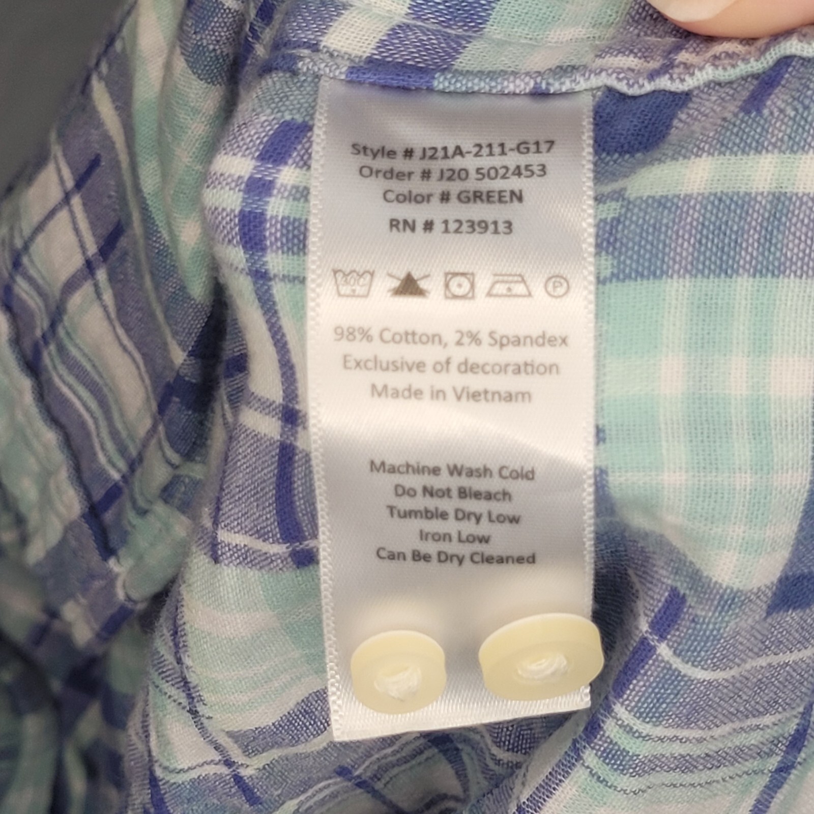 Jachs Patchwork Button Down Shirt Long Sleeve Col… - image 6