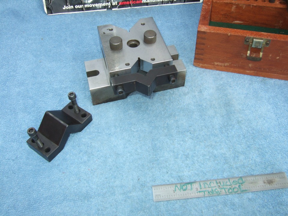 ELTEE Inc. EDM V BLOCK W/CLAMPS USED TOOLMAKER MACHINIST CLEAN VINTAGE ...