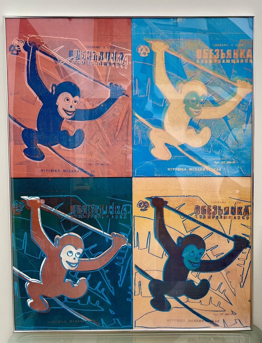 1993 Andy Warhol Four Monkeys Large Framed Lithograph Print | eBay UK