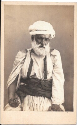 Foto CDV Algerischer Fischer Richan 1 Rue de l'Aigle Algier um 1865 Albumine
