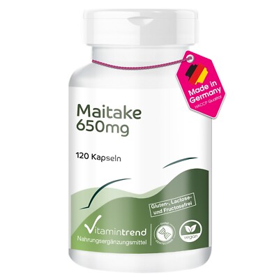 Maitake 650 mg - 120 Kapseln für 2 Monate, Funktionaler Vitalpilz | Vitamintrend