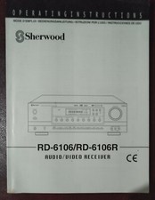 SHERWOOD RD-6106 RD6106R Amp Instruction Book User Guide Operating Manual 