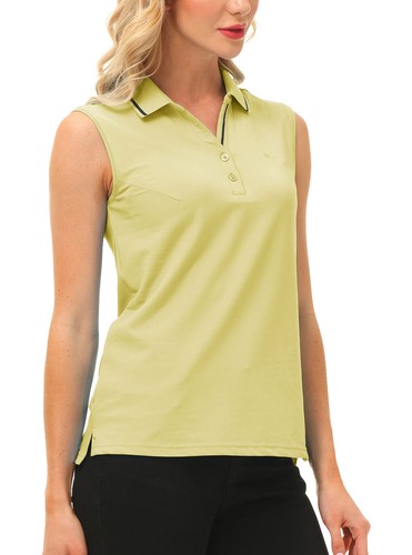 Women Button Golf Polo Gym Sleeveless Shirt T-shirt Casual Climbing Tennis Top - Picture 91 of 182