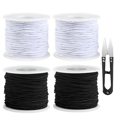 4Roll Elastic string for Bracelets,Necklace,Beading and Sewing 1mm Round
