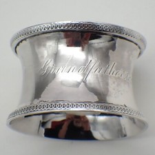 Napkin Ring Coin Silver Inscribed Grandfather to Henry