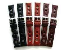 18 20 22 Buffalo leather GT3 Rally racing watchband strap Sport perfed IW SUISSE