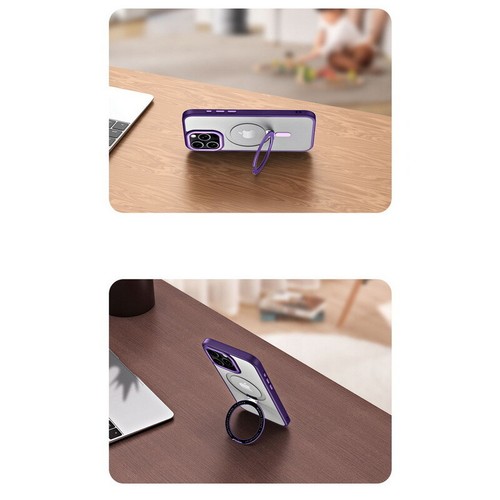 For iPhone 16 Pro Max 15 14 13 12 Hybird Case Cover With Hidden Magnetic Stand - Picture 8 of 21