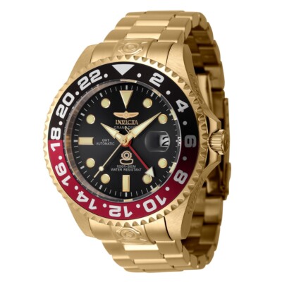 Invicta Grand Diver NH34 GMT Automatic Men's Watch Gold 45670 NEW 