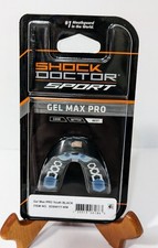 NIB Shock Doctor Sport Ochraniacz na usta Żel Max Pro Młodzież Czarny Boil & Bite Piłka nożna 