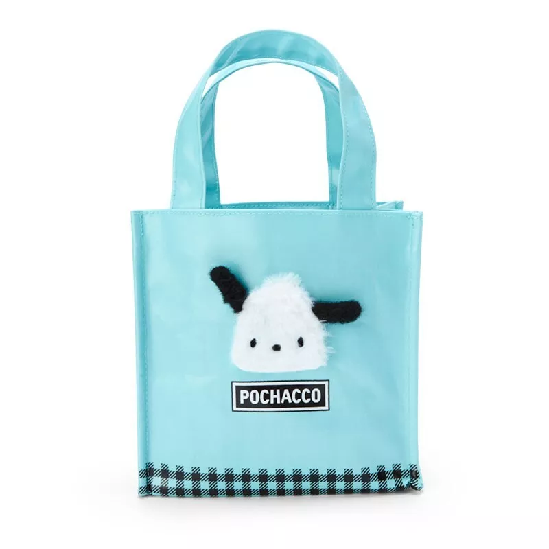 Sanrio Original Pochacco Mini tote bag (check design) new JAPAN