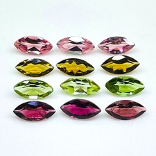 VVS 16 Pcs Natural Tourmaline 7x3.5mm Marquise Cut Loose Untreated Gemstones