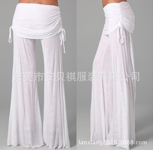 New hot selling loose flared pants, popular wide leg long pants for women - Picture 6 of 31