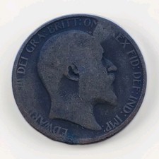 1907 EDWARD VII Half Penny Coin. Halfpenny COIN King Edward VII.