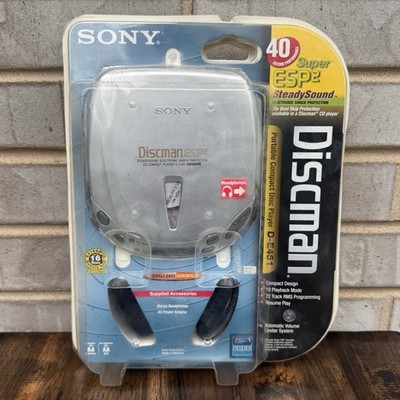 NEW Sony Discman D-E451 Silver Super ESP2 Steady Sound 16 Hour Battery NOS