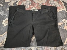 Woman's Carhartt Loose Fit Black Jeans Size 14 Regular Rugged Flex