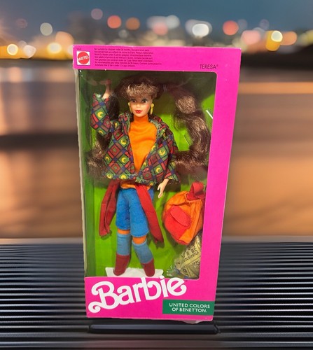 Teresa Steffi Face United Colors of Benetton Barbie Doll 1990 NRFB! Rare! HTF!🟢 - Picture 24 of 24