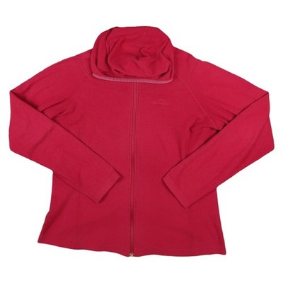 Kathmandu Jacket Womens 14 Pink Fleece Full Zip Hooded Outdoor Long Sleeve 14