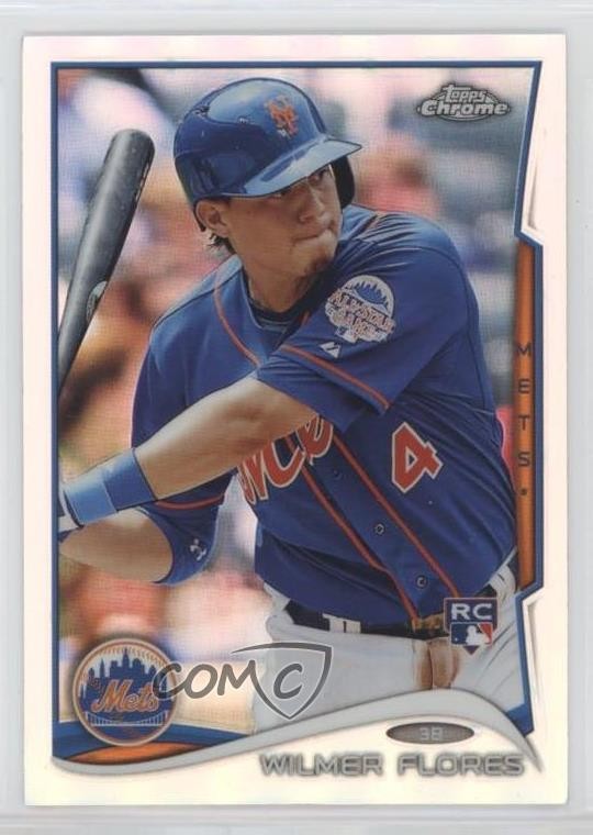 2014 Topps Chrome Refractor Wilmer Flores #67 Rookie RC 07rd