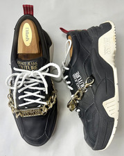 VERSACE Jeans Couture Sneakers Black Speedtrack Athletic Trainers EU 39 US 6.5