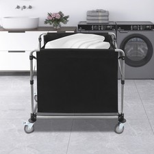 Commercial Laundry Cart, Laundry Cart With Wheels, Folding Laundry Cart 220lbs