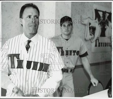 1994 Press Photo Trenton Thunder Baseball Team's Tom Runnells, Geoff Brown, NJ