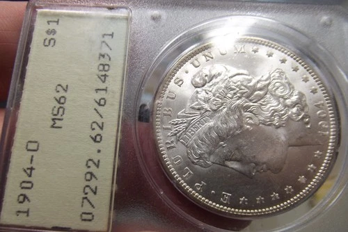 1904-O Morgan Silver Dollar PCGS MS62 Old Green Holder "Rattler"