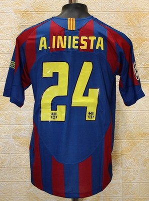 FC BARCELONA 2006 UCL FINAL jersey shirt A.INIESTA #24 | eBay