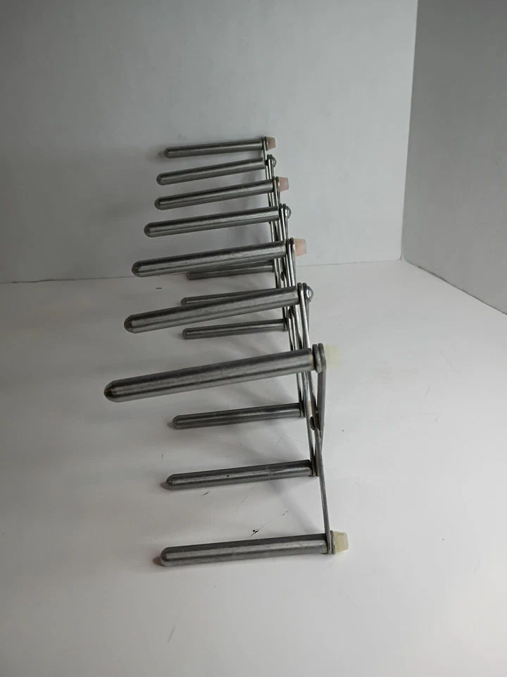 De colección Grande Metal Industrial 14 Clavijas Acordeán Expandible Taza de Café Taza Sombrero Estante Foto 4 de 4