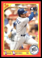 Edgar Martinez 1990 Score #324 Mariners MLB READ FREE SHIPPING AutographDen