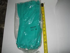 (12 Pair) Ansell Sol 11 mil 13" Chemical Resistant Gloves 37-650 Nitrile Size 10