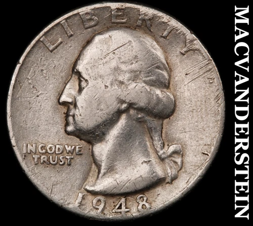 1948 Washington Quarter- Silver- Scarce Better Date No Reserve #J3746