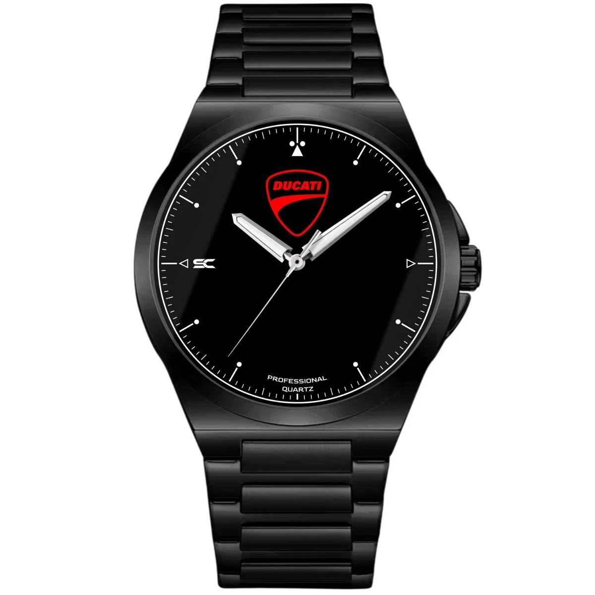 Ducati Orologio Uomo Analogico Quarzo – Quadrante Nero A Tonneau Con Cinturino In Pelle – Eleganza Sportiva (DTWGO0000902) - 4