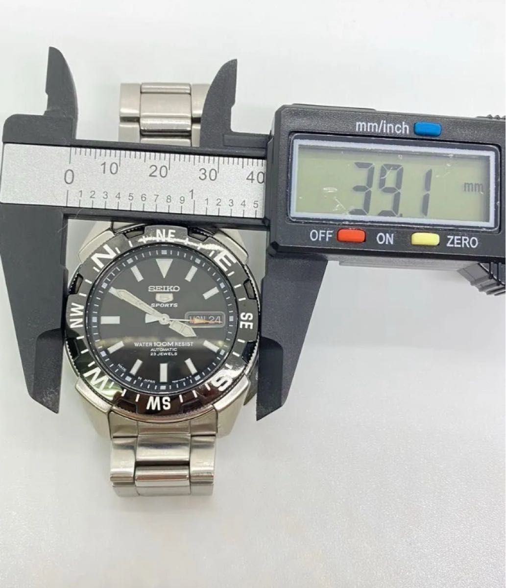 Seiko 5 Sports 7S36-02P0 Automatic Japan | Compass Bezel | Black