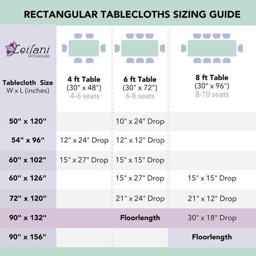 6 pcs 90"x132" Polyester Tablecloths Wedding Party Table Linens Home Kitchen - Picture 2 of 266