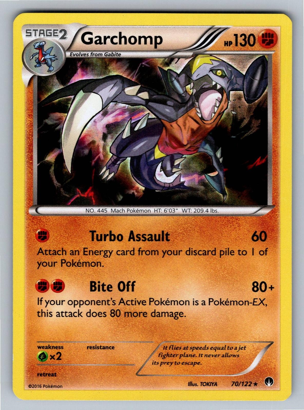 Garchomp 70/122 Holo Rare BREAKpoint Pokemon Near Mint