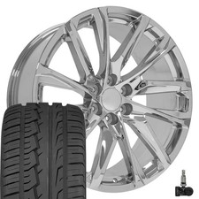 Oe Wheels Ca90 24x10 Chrome Rims 30535r24 As Tires Tpms Set 6x139.7 31et Oe Wheels Ca90 24x10 Chrome Rims 30535r24 As Tires Tpms Set 6x139.7 31et