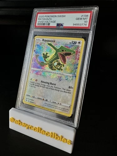 New ListingPSA 10 Rayquaza Amazing Rare 138/185 Vivid Voltage Pokémon Card GEM MINT