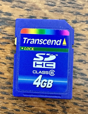 Transcend 4GB SD card SDHC Memory Card Original #119