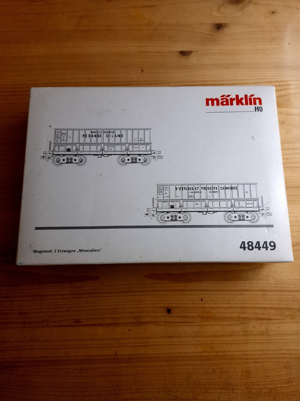 Märklin 48449 Wagons Trémies Erzfals SNCF H0 pour Compléter un Convoi de Fret Lourd